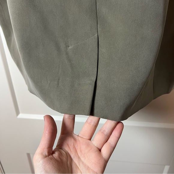 NWT Evan-Picone 1980-90s Pure 100% Silk Pencil Midi Skirt – Greenish Taupe 👡 - Picture 9 of 10